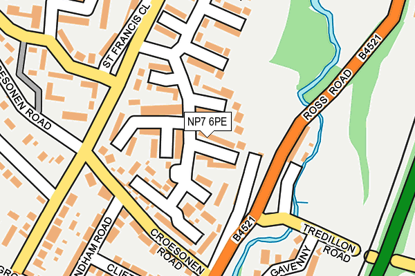 NP7 6PE map - OS OpenMap – Local (Ordnance Survey)