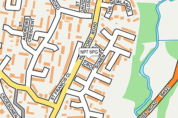 NP7 6PG map - OS OpenMap – Local (Ordnance Survey)