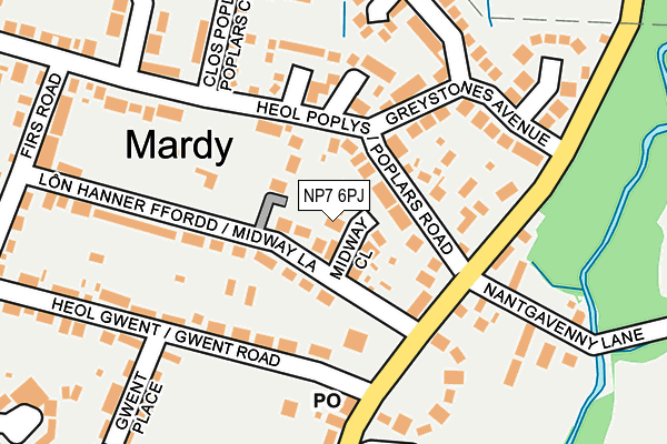 NP7 6PJ map - OS OpenMap – Local (Ordnance Survey)