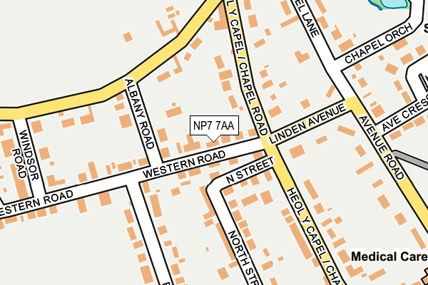 NP7 7AA map - OS OpenMap – Local (Ordnance Survey)