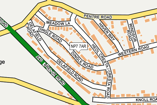 NP7 7AR map - OS OpenMap – Local (Ordnance Survey)