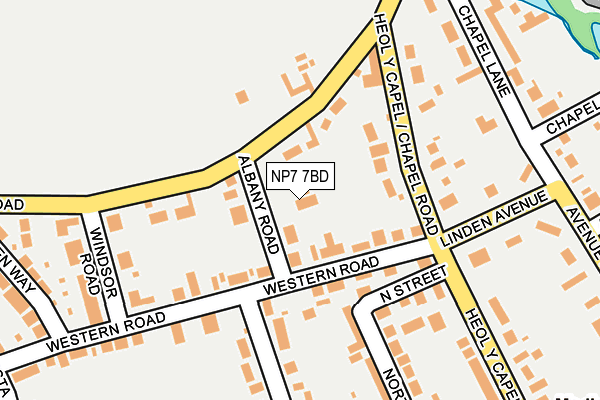 NP7 7BD map - OS OpenMap – Local (Ordnance Survey)