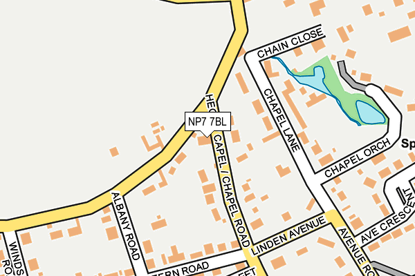 NP7 7BL map - OS OpenMap – Local (Ordnance Survey)