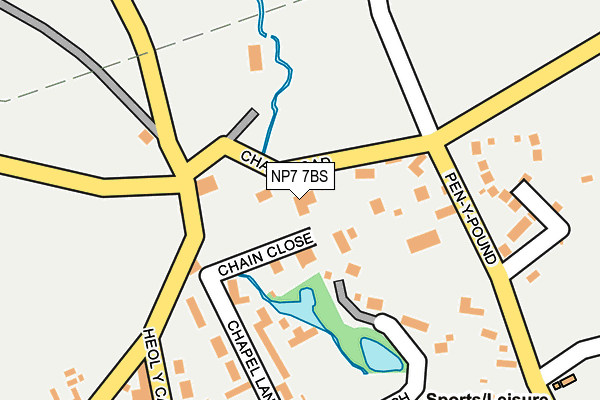 NP7 7BS map - OS OpenMap – Local (Ordnance Survey)