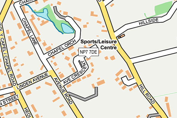 NP7 7DE map - OS OpenMap – Local (Ordnance Survey)