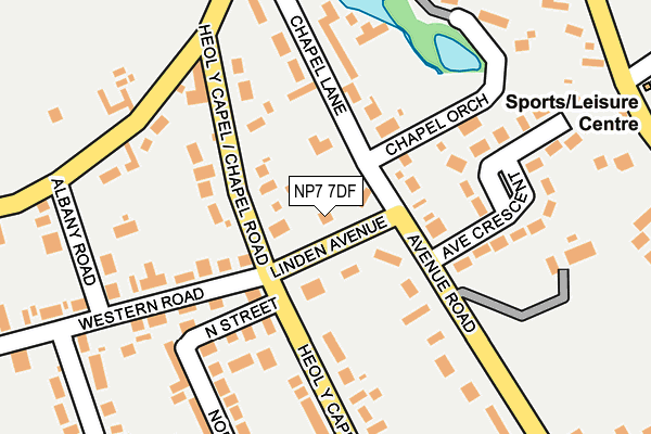 NP7 7DF map - OS OpenMap – Local (Ordnance Survey)