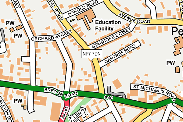 NP7 7DN map - OS OpenMap – Local (Ordnance Survey)