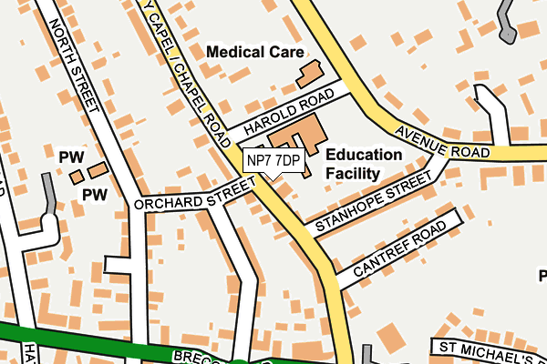 NP7 7DP map - OS OpenMap – Local (Ordnance Survey)