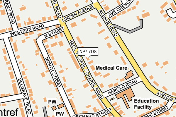 NP7 7DS map - OS OpenMap – Local (Ordnance Survey)