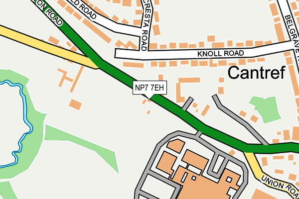 NP7 7EH map - OS OpenMap – Local (Ordnance Survey)