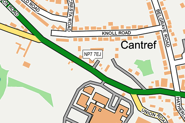 NP7 7EJ map - OS OpenMap – Local (Ordnance Survey)