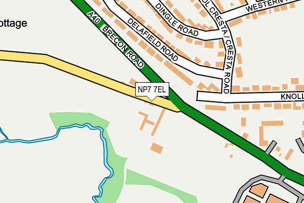NP7 7EL map - OS OpenMap – Local (Ordnance Survey)