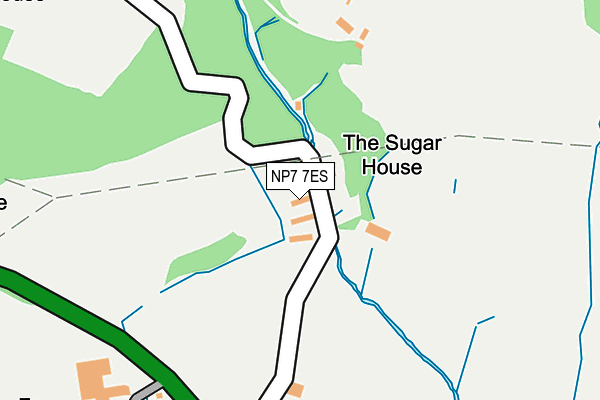 NP7 7ES map - OS OpenMap – Local (Ordnance Survey)