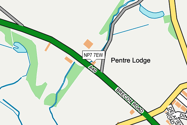 NP7 7EW map - OS OpenMap – Local (Ordnance Survey)