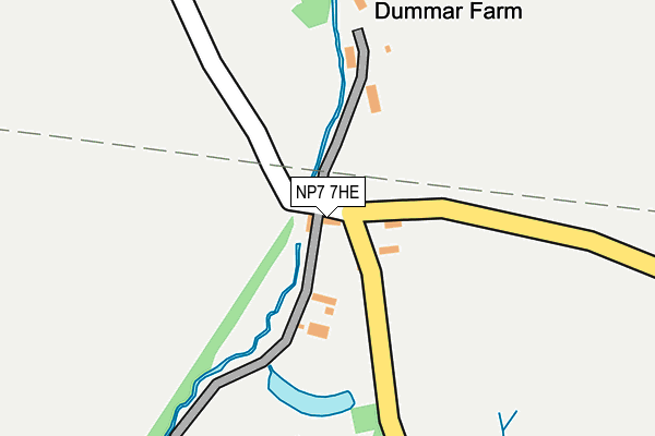 NP7 7HE map - OS OpenMap – Local (Ordnance Survey)