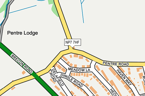 NP7 7HF map - OS OpenMap – Local (Ordnance Survey)