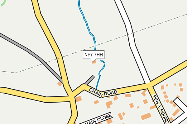 NP7 7HH map - OS OpenMap – Local (Ordnance Survey)