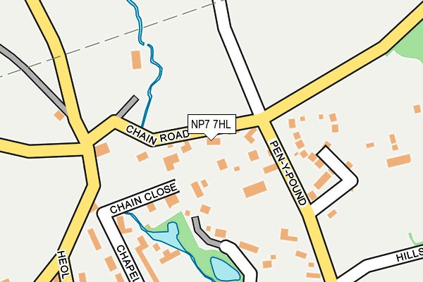 NP7 7HL map - OS OpenMap – Local (Ordnance Survey)