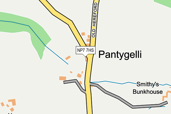 NP7 7HS map - OS OpenMap – Local (Ordnance Survey)