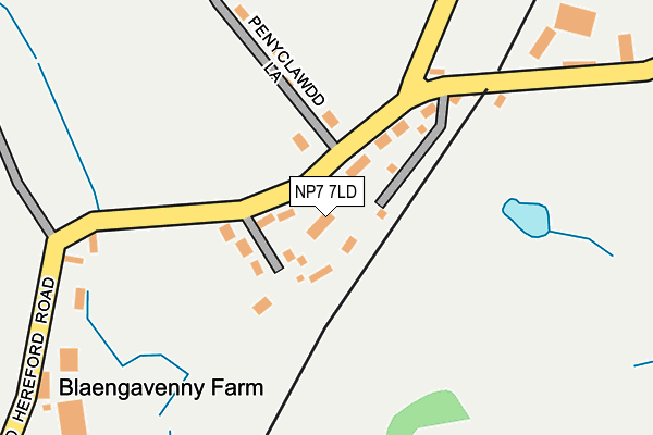 NP7 7LD map - OS OpenMap – Local (Ordnance Survey)