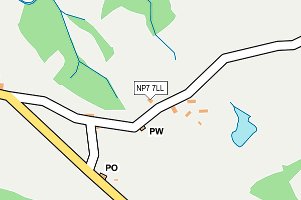 NP7 7LL map - OS OpenMap – Local (Ordnance Survey)