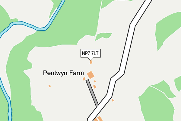 NP7 7LT map - OS OpenMap – Local (Ordnance Survey)