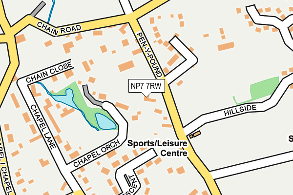 NP7 7RW map - OS OpenMap – Local (Ordnance Survey)