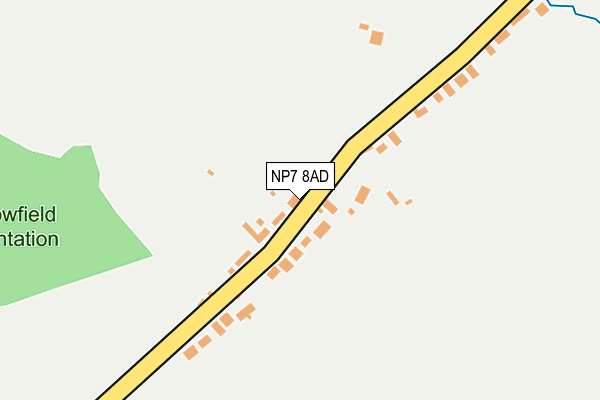 NP7 8AD map - OS OpenMap – Local (Ordnance Survey)