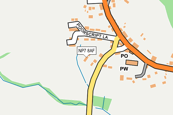 NP7 8AF map - OS OpenMap – Local (Ordnance Survey)