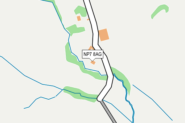 NP7 8AG map - OS OpenMap – Local (Ordnance Survey)