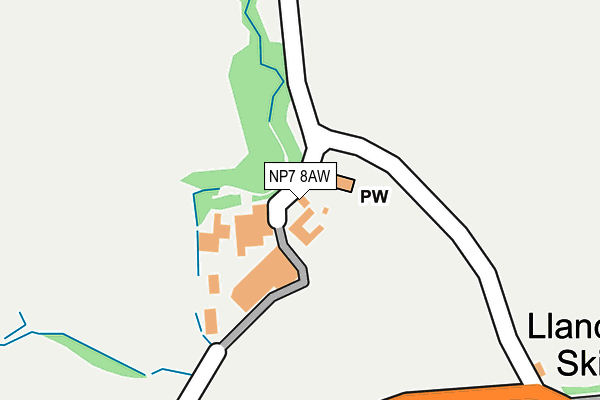 NP7 8AW map - OS OpenMap – Local (Ordnance Survey)