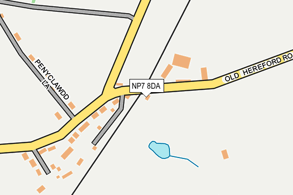 NP7 8DA map - OS OpenMap – Local (Ordnance Survey)