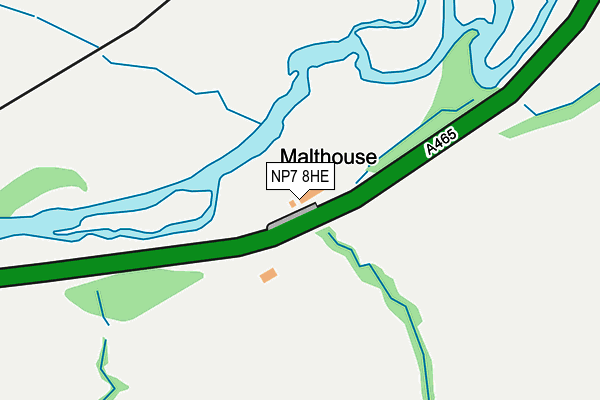 NP7 8HE map - OS OpenMap – Local (Ordnance Survey)