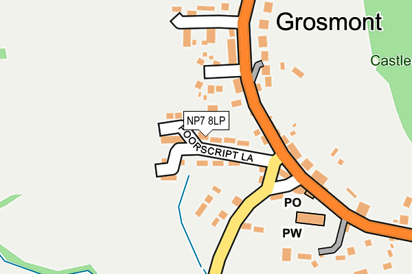 NP7 8LP map - OS OpenMap – Local (Ordnance Survey)
