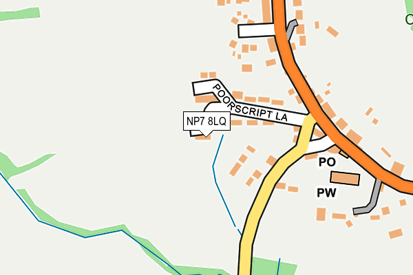 NP7 8LQ map - OS OpenMap – Local (Ordnance Survey)