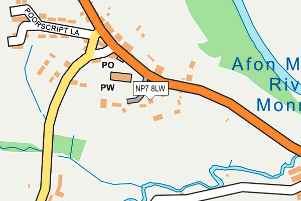 NP7 8LW map - OS OpenMap – Local (Ordnance Survey)