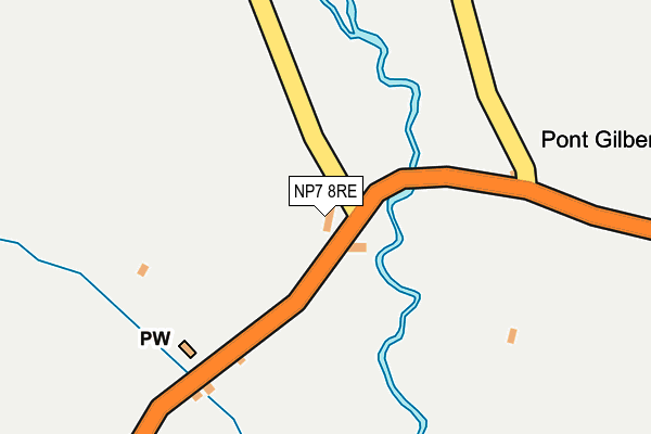 NP7 8RE map - OS OpenMap – Local (Ordnance Survey)