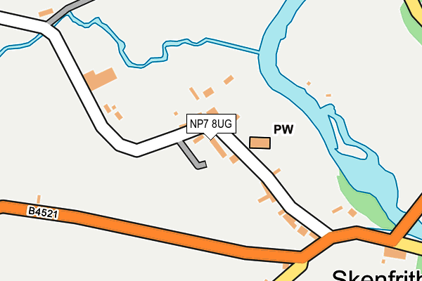 NP7 8UG map - OS OpenMap – Local (Ordnance Survey)