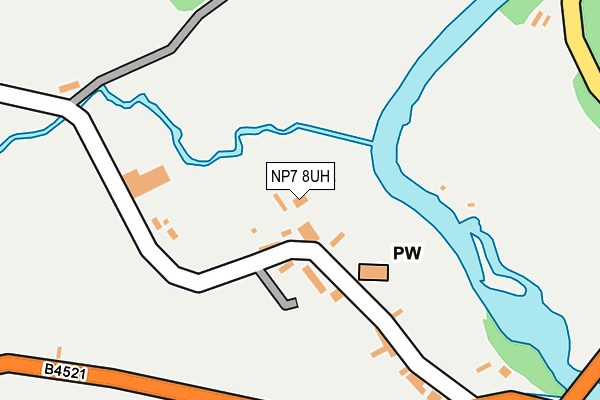 NP7 8UH map - OS OpenMap – Local (Ordnance Survey)