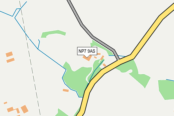 NP7 9AS map - OS OpenMap – Local (Ordnance Survey)