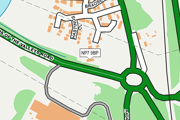 NP7 9BP map - OS OpenMap – Local (Ordnance Survey)
