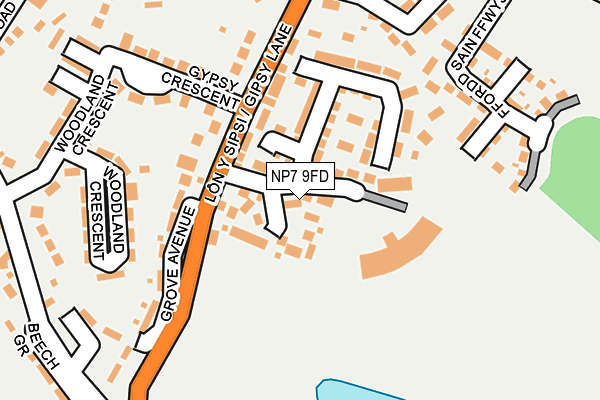 NP7 9FD map - OS OpenMap – Local (Ordnance Survey)