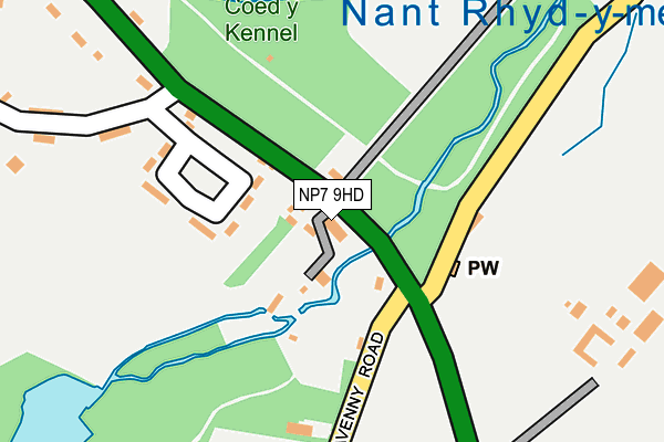 NP7 9HD map - OS OpenMap – Local (Ordnance Survey)