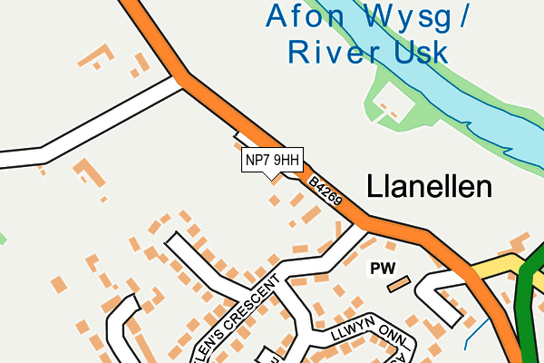 NP7 9HH map - OS OpenMap – Local (Ordnance Survey)