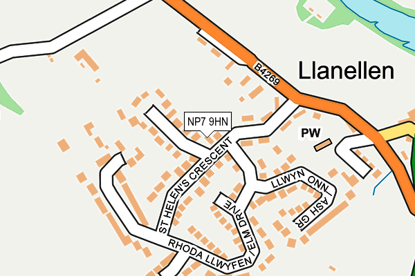NP7 9HN map - OS OpenMap – Local (Ordnance Survey)