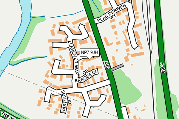 NP7 9JH map - OS OpenMap – Local (Ordnance Survey)