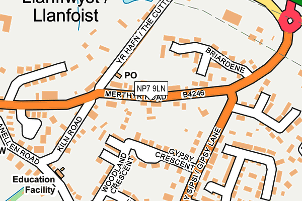 NP7 9LN map - OS OpenMap – Local (Ordnance Survey)