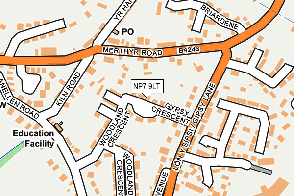 NP7 9LT map - OS OpenMap – Local (Ordnance Survey)