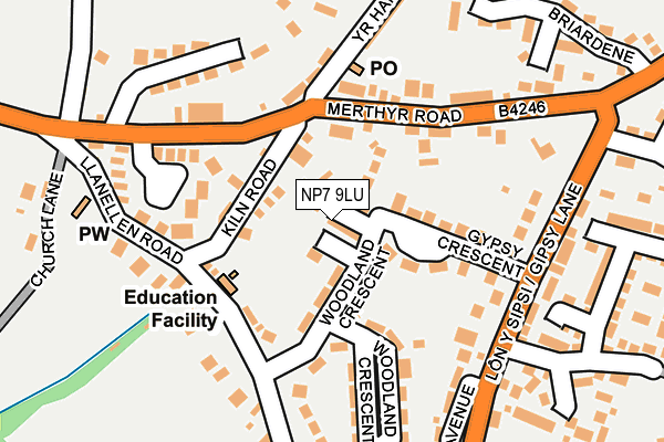 NP7 9LU map - OS OpenMap – Local (Ordnance Survey)