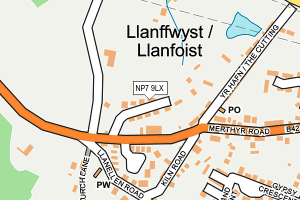 NP7 9LX map - OS OpenMap – Local (Ordnance Survey)